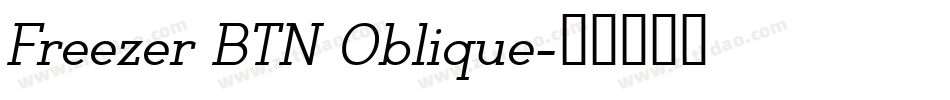 Freezer BTN Oblique字体转换